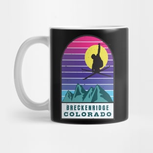 Ski Breckenridge Colorado Retro Sunset Mug